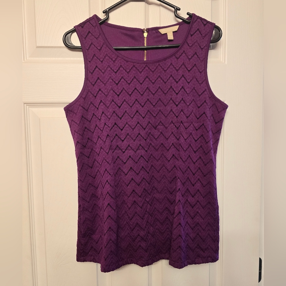 Banana Republic Purple Zigzag Tank Top